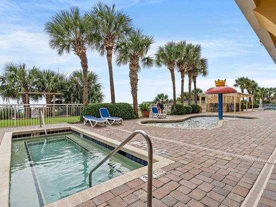 Camelot by the Sea outdoor pools and hot tub